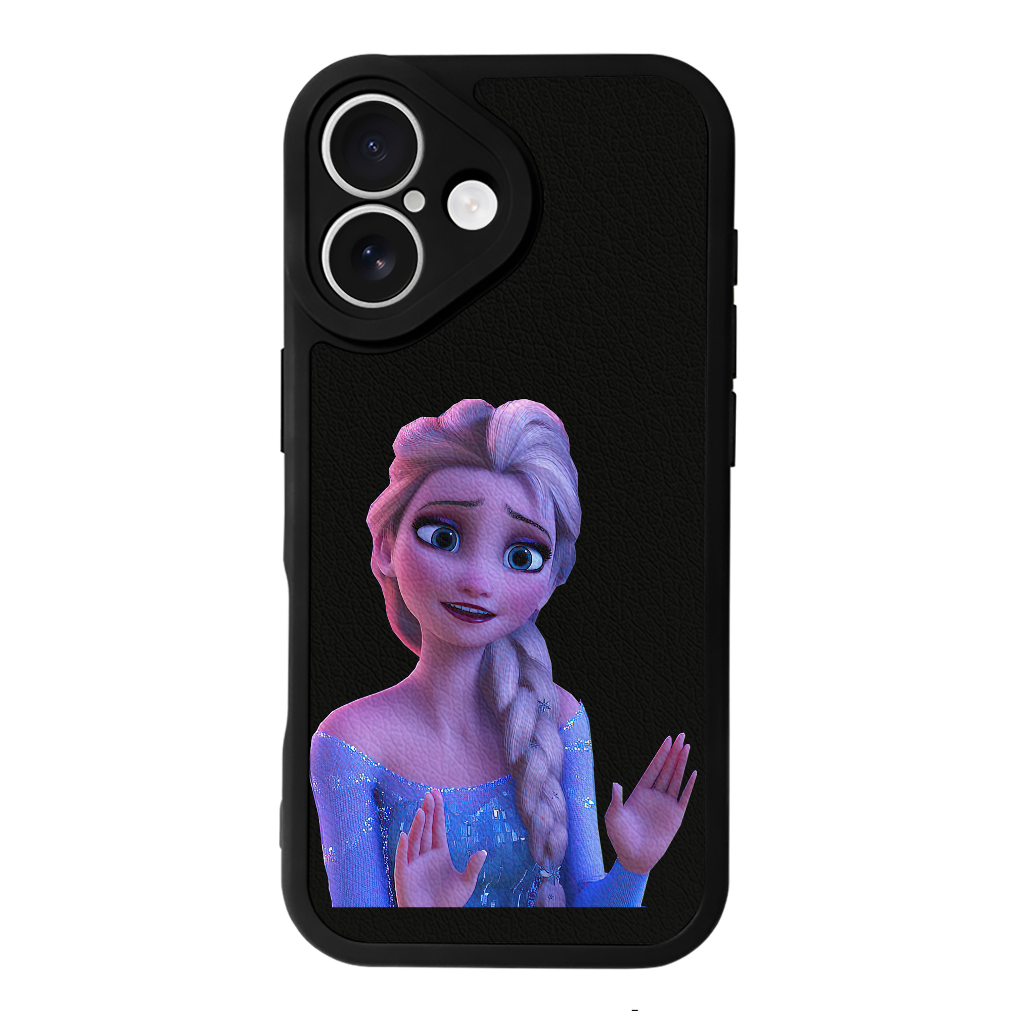 （画像用） アナと雪の女王 アンナ エルサ Frozen Anna Elsa 【iPhone 16シリーズ対応】シリコンスマホケース（レザー調） 材質：シリコン